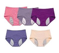 REUset Culotte Anti Fuite Urinaire Femme Lavable,5 Pièces Slip Anti Fuite Urinaire Femme Lavable Zone Absorbante Anti-Fuite,Fuite Urinaire Lavable pour Femmes,B-7XL
