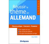 Réussir le thème en allemand - Peter Punin - Studyrama Eds - broché - Méthode de langue