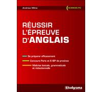 Réussir l'épreuve d'anglais - Andrew Milne - Studyrama Eds - broché - Scolaire / Universitaire