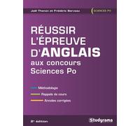 Réussir l'épreuve d'anglais aux concours sciences po - JOEL THENON - Studyrama Eds - broché - Méthode de langue