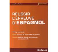 Réussir l'épreuve d'espagnol Épreuve écrite - Jocelyne Reith - Studyrama Eds - broché - Méthode de langue