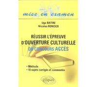 Réussir l'épreuve d'ouverture culturelle du concours Accès