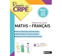 Réussir mon CRPE – Épreuve orale (Français et Maths) – Épreuve de leçon – Édition 2025-2026 – Nathan