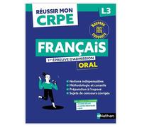 Réussir mon CRPE - Français Admission concours L3 oral 2027-2028 - Anne-Rozenn Morel - Nathan - broché - Scolaire / Universitaire