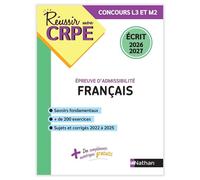 Réussir mon CRPE Français épreuve d'admissibilité écrit 2026 - Anne-Rozenn Morel - Nathan - broché - Scolaire / Universitaire