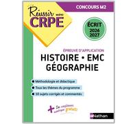 Réussir mon CRPE Histoire Géographie EMC épreuve d'admissibilité écrit M2 - 2026-2027 - Séverine Fix - Nathan - broché - Scolaire / Universitaire