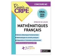 Réussir mon CRPE Mathématiques Français – Concours M2 oral 2026-2027 – Nathan