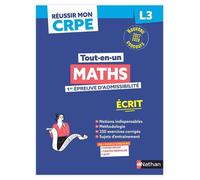 Réussir mon CRPE Maths 1e épreuve d'admissibilité L3 écrit 2027 - Daniel Motteau - Nathan - broché - Scolaire / Universitaire