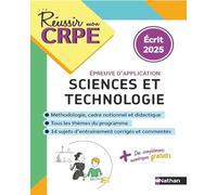 Réussir mon CRPE Sciences et Techno - Epreuve d'application - Ecrit 2025