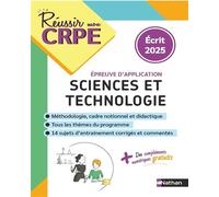 Réussir mon CRPE Sciences et Techno - Epreuve d'application - Ecrit 2025 - Franck Douet - Nathan - broché - Scolaire / Universitaire