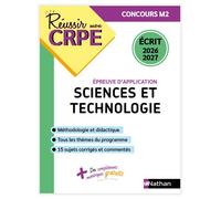 Réussir mon CRPE Sciences et technologie épreuve d'admissibilité écrit M2 - 2026 2027 - Franck Douet - Nathan - broché - Scolaire / Universitaire