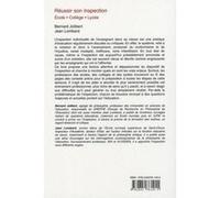 REUSSIR SON INSPECTION , ECOLES, COLLEGE, LYCEE JOLIBERT, BERNARD,LOMBARD, JEAN (Auteur)