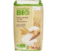 Réussissez toutes vos pâtisseries grâce à la farine multi-usages CARREFOUR BIO - Farine de blé type 55 - Sachet de 1kg - Lot de 4