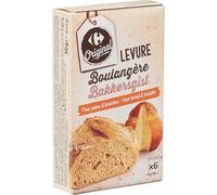 Réussissez vos pains et brioches maison avec la levure CARREFOUR ORIGINAL, format pratique de 6 sachets de 5g - Lot de 4