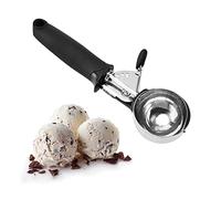 Réutilisable Cookie Scoop, Cuillère Melon Boule, pour Creuser de la Glace, Déclenchement Ice Cream Scoop, Fruit, Biscuit, Creusez la Pâte (Noir)