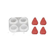 Réutilisable En Silicone En Forme De Fraise Moule 3D Aromathérapie Bougie Cire Moule BRICOLAGE Bougie Et Savon Pour Tous Les Niveaux de Compétence