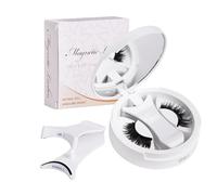 Réutilisable Faux Cils Magnetique avec applicateur，Aspiration magnétique des cils，pas besoin de colle Faux Cils Magnetique Naturel Facile à porter et à enlever