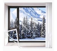 Réutilisable Kits D'isolation de Fenêtre，Couverture de Fenêtre en Plastique，Comprend ruban de fixation auto，pour l'hiver Film Isolant，facile à nettoyer et à entretenir(150x180 cm(59x71"))