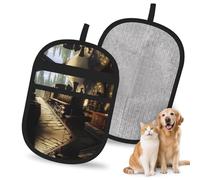 Réutilisable : le train fonctionne dans une taverne médiévale | Gant électrostatique élégant pour poils de chien et de chat | Outil de toilettage doux et de nettoyage de meubles pour canapé, voiture