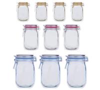 Réutilisable Mason, 10 Pcs/lot Jar Bouteilles Sacs Noix Bonbons Biscuits Sac Joint Frais Alimentaire Sac de Rangement Collations Fermeture éclair Scellé Organisateur de Cuisine