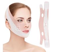 Réutilisable Masque En Forme De V, Masque Lifting Visage Gaine Visage Gaine Double Menton Deux Façons de le Porter Adaptée à un Usage Quotidien, Rosa