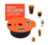 Réutilisable PP Café Capsule Pod avec Slicone Couvercle pour Bosch Tassimo Machine, Faire Votre Café Préféré 60 ml
