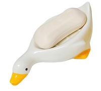 Reuvv Porte-Savon en Forme de Canard Boîte à Savon Égouttoir Plateau d'économie de Savon avec Auto-drainant Porte-Savon en Forme de Canard Mignon pour la Maison Dortoir Plat Hôtel