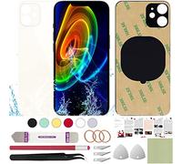 ReuWeu Coque arrière de rechange en verre compatible avec iPhone 11 6,1" + outils professionnels (blanc)