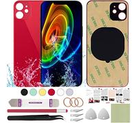 ReuWeu Vitre arrière de rechange compatible avec iPhone 11 6,1" + outils professionnels (rouge)