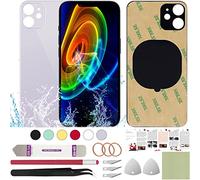 ReuWeu Vitre arrière de rechange compatible avec iPhone 11 6,1" + outils professionnels (violet)