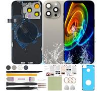 ReuWeu Vitre arrière de remplacement compatible avec iPhone 15 Pro Max 6,7" (Naturel)
