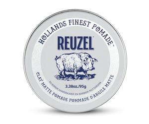 Reuzel Pommade à l'argile mate, pommade sans brillance avec une tenue moyenne pour un style et une finition naturels 3,38 oz/95g