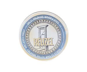 Reuzel Solid Cologne Wood and Spice - Easy to Apply - with Notes of Lemon Zest, Cedarwood and Clove - Wax Based Formula - Subtle Fragrance that Lasts All Day - for Gym, Travel or On-The-Go - 35 g