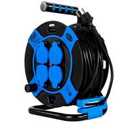 REV 0010105812 multiprise 25 m 4 sortie(s) CA Extérieur Noir, Bleu - Multiprises (25 m, 4 sortie(s) CA, Extérieur, IP44, 1,5 mm², Noir, Bleu)