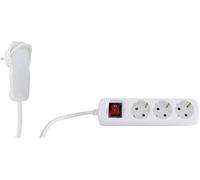 REV 0012326115 Smart - Bloc multiprises avec 3 prises (8 mm, 5 m, max. 3680 W), Couleur White