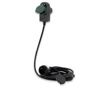 REV 0017101514 Powersplit pour Jardin - Rallonge de 10 m IP44 avec Protection Contre Les surcharges - Noir