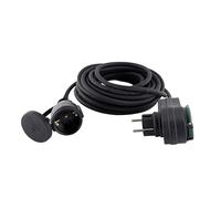 REV 0017101514 Powersplit pour Jardin - Rallonge de 10 m IP44 avec Protection Contre Les surcharges - Noir