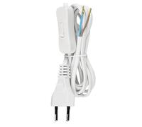 REV 0505680555 Câble d'alimentation avec interrupteur et fiche européenne Blanc 2 m max. 2 A