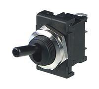 REV 0509124555 Interrupteur à bascule, interrupteur encastrable 1 pôle, 230 V CA, max. 6(4) A, perçage : 12 mm, noir