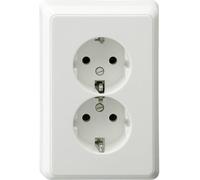 REV 0510066992 x2 Prise de courant encastrable IP20 blanc