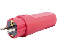 REV 0512099555 Fiche électrique mâle avec terre caoutchouc 250 V rouge foncé IP44