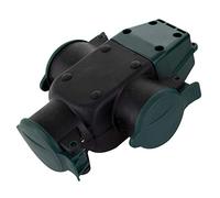 REV 0512156555 Coupleur de terre triple couplage Thermoplastique IP44 16A Noir