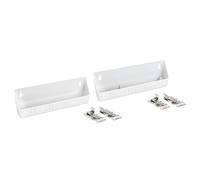 Rev-A-Shelf - 6572-11-11-52 - Lot de 2 compartiments d’évier basculants en plastique pour armoire de cuisine et salle de bain, 28 cm, blanc