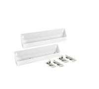 Rev-A-Shelf - 6572-14-11-52 - Lot de 2 Compartiments d’évier basculants en Plastique pour Armoire de Cuisine et Salle de Bain, 36,5 cm, Blanc