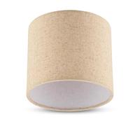 REV Abat-jour rond au look moderne - lin de haute qualité, diamètre 14 cm - abat-jour de rechange pour suspension et lampe de table, douille E27, taupe