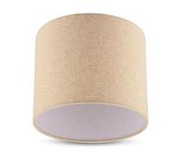 REV Abat-jour rond au look moderne - lin de haute qualité, diamètre 20 cm - abat-jour de rechange pour suspension et lampe de table, douille E27, taupe