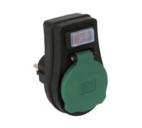 REV Adaptateur avec interrupteur IP44 noir-vert