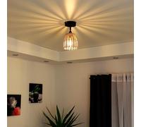 REV Applique murale d'intérieur - 1x E14, 13x13x23 cm, éclairage mural pour le salon et la chambre à coucher, applique murale aspect rotin