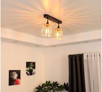 REV Applique murale LED pour intérieur - 2x E14, 38 x 13 x 20 cm, lampe LED pour salon et chambre à coucher, applique murale aspect rotin