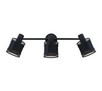 REV Applique murale vintage 3 lampes E14 orientables métal noir